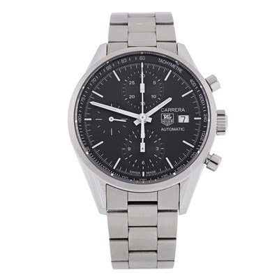 Lot 267 - Tag Heuer, a stainless steel Carrera chronograph bracelet watch