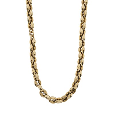 Lot 55 - A Victorian 9ct gold fancy-link Albert chain