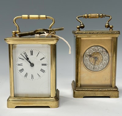 Lot 276 - Two unsigned late 19th century, gilt, brass...