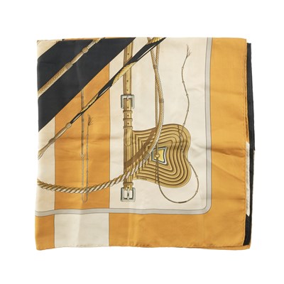 Lot 419 - Hermes, a Clic Clac silk scarf.