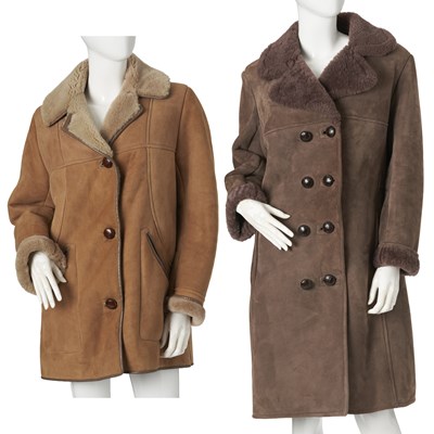 Lot 395 - Two shearling coats.