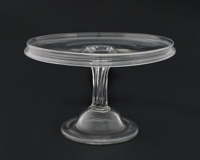 Lot 687 - A George III glass dessert stand circa 1760,...