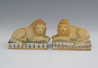 Lot 777 - A pair of Staffordshire type models of...