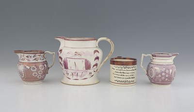 Lot 772 - Sunderland lustre ware including three jugs...