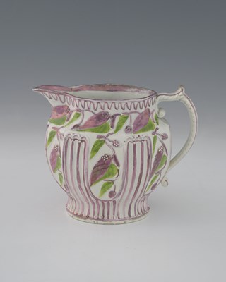 Lot 764 - A Sunderland lustre relief moulded stawberry...