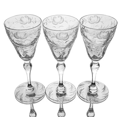Lot 721 - Thomas Webb, a set of three Edwardian Intaglio...