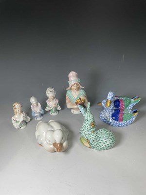 Lot 105 - Two porcelain Herend, gilt-heightened,...