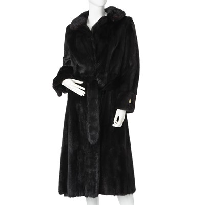 Lot 536 - A full-length dyed black mink coat.