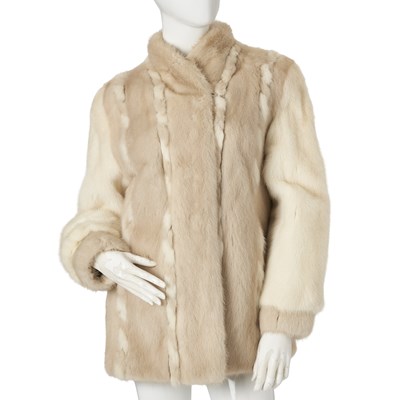 Lot 528 - Sergio Soldano, a tourmaline and pearl mink jacket.