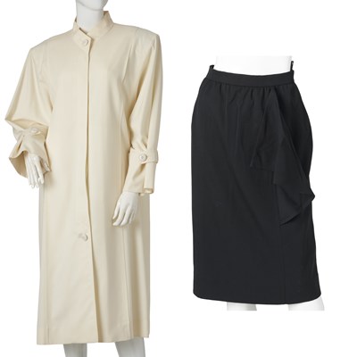Lot 475 - Nina Ricci Boutique, a vintage wool coat and a skirt.