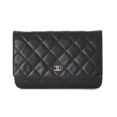Lot 313 - Chanel, a black WOC handbag.