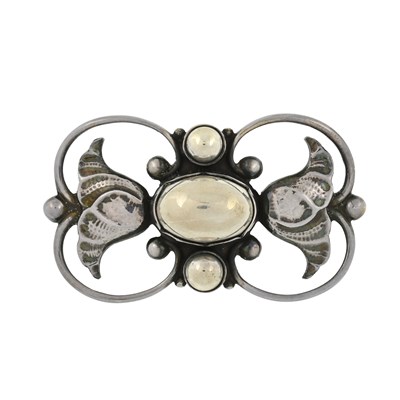 Lot 67 - Georg Jensen, a silver floral brooch