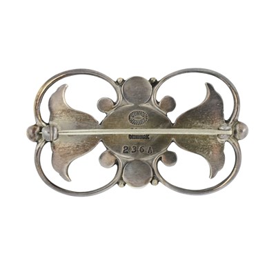 Lot 67 - Georg Jensen, a silver floral brooch