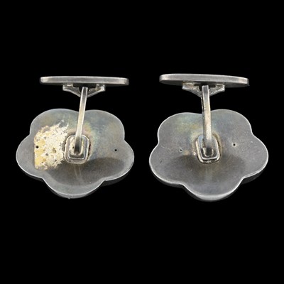 Lot 66 - Georg Jensen, a pair of floral cufflinks