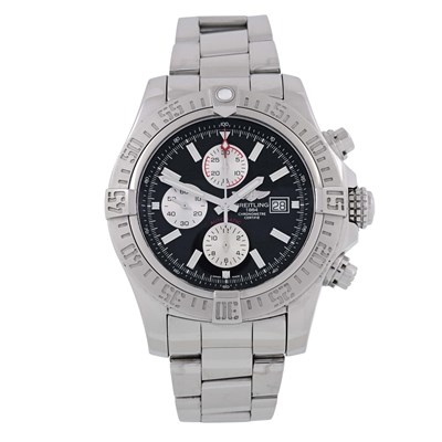 Lot 236 - Breitling, a stainless steel Super Avenger II bracelet watch