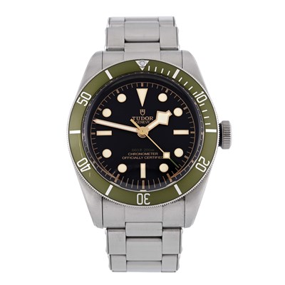 Lot 244 - Tudor, a stainless steel Black Bay Harrods Exclusive bracelet watch