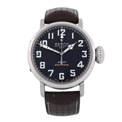 Lot 274 - Zenith, a stainless steel Type 20 Pilot Extra Special wrist watch