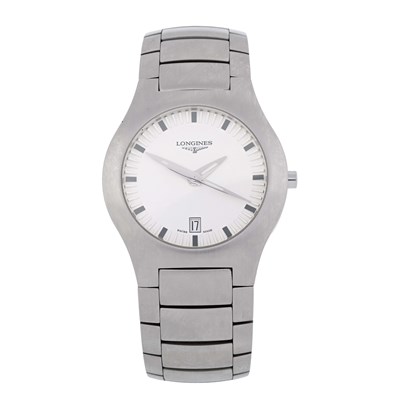 Lot 249 - Longines, a stainless steel Oposition bracelet watch