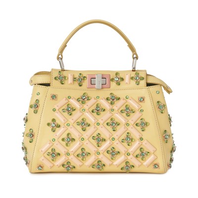 Lot 377 - Fendi, a mini crystal Peekaboo handbag.