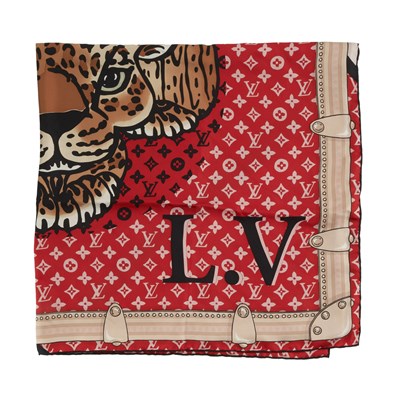 Lot 458 - Louis Vuitton, a Carre Animal silk scarf.