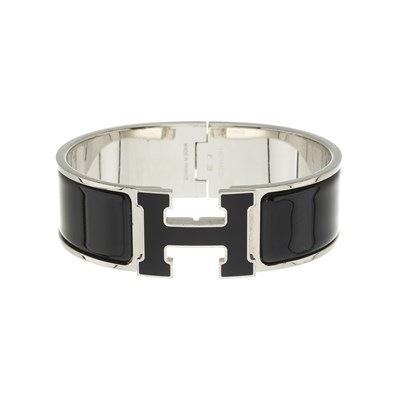 Lot 416 - Hermes, a Clic Clac H wide hinged bangle.