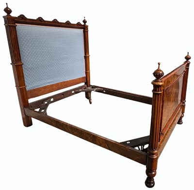 Lot 786A - A 19th century Victorian walnut bed frame...