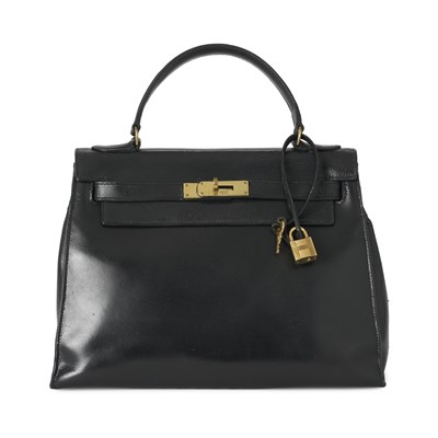 Lot 408 - Hermes, a vintage 1956 Kelly Sellier 28 handbag.