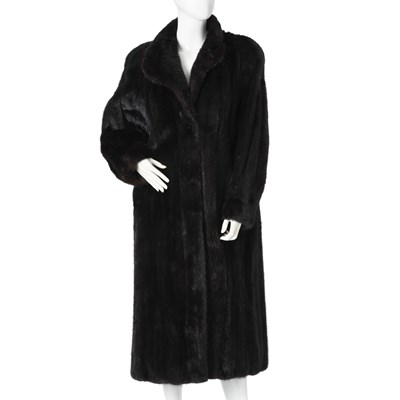 Lot 538 - A full-length dark ranch mink coat.