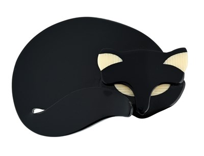 Lot 81 - Lea Stein, a celluloid cat brooch, c. 1990