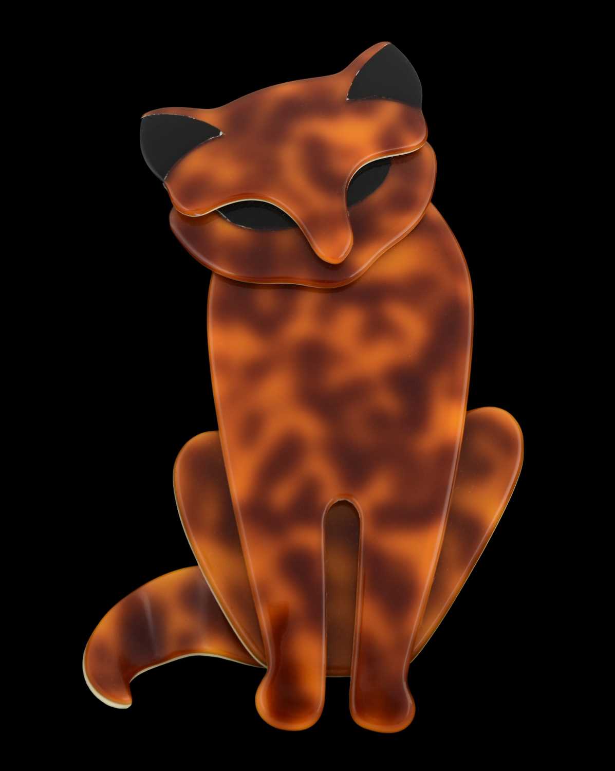 Lot 85 - Lea Stein, a celluloid cat brooch
