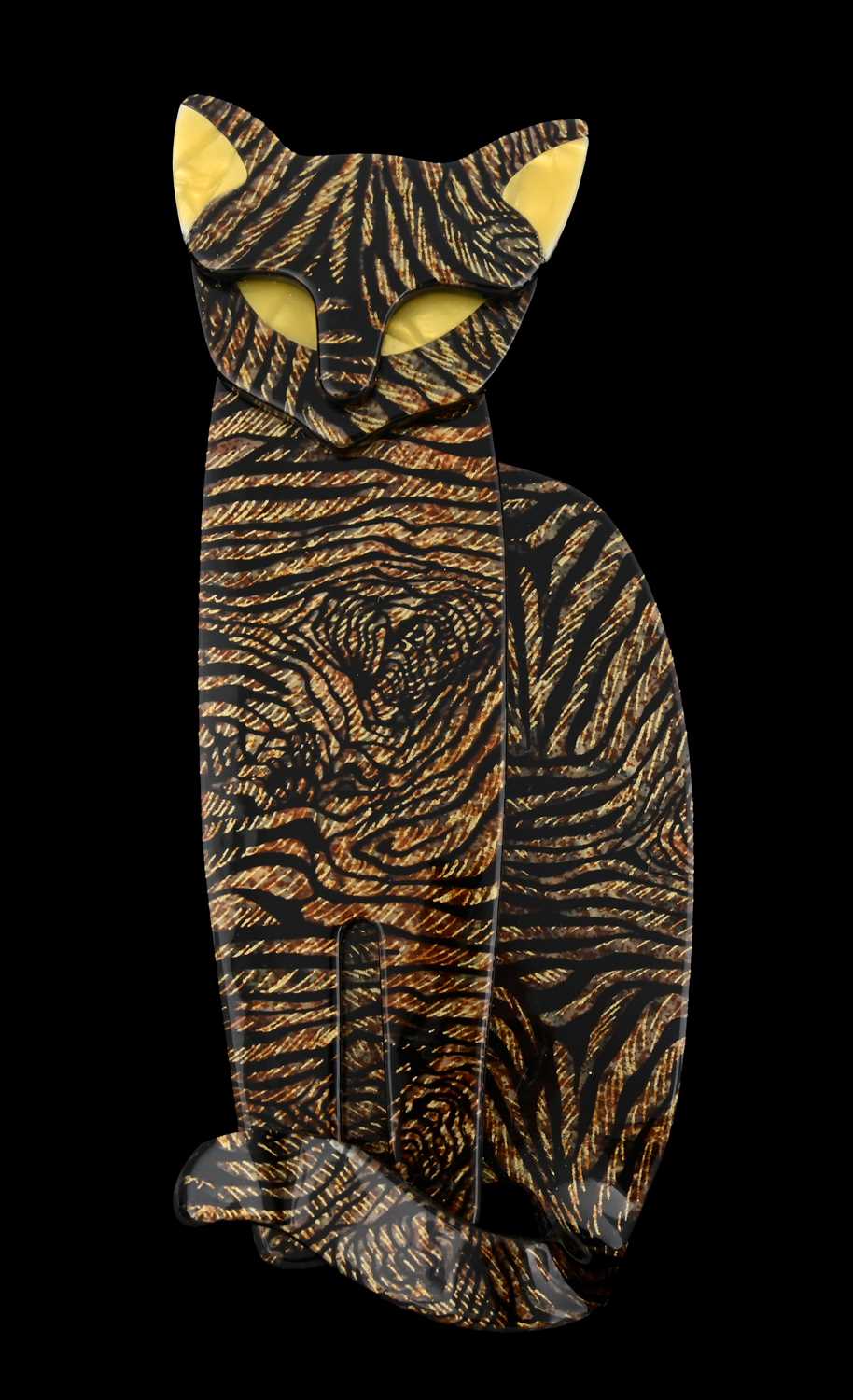 Lot 86 - Lea Stein, a celluloid cat brooch