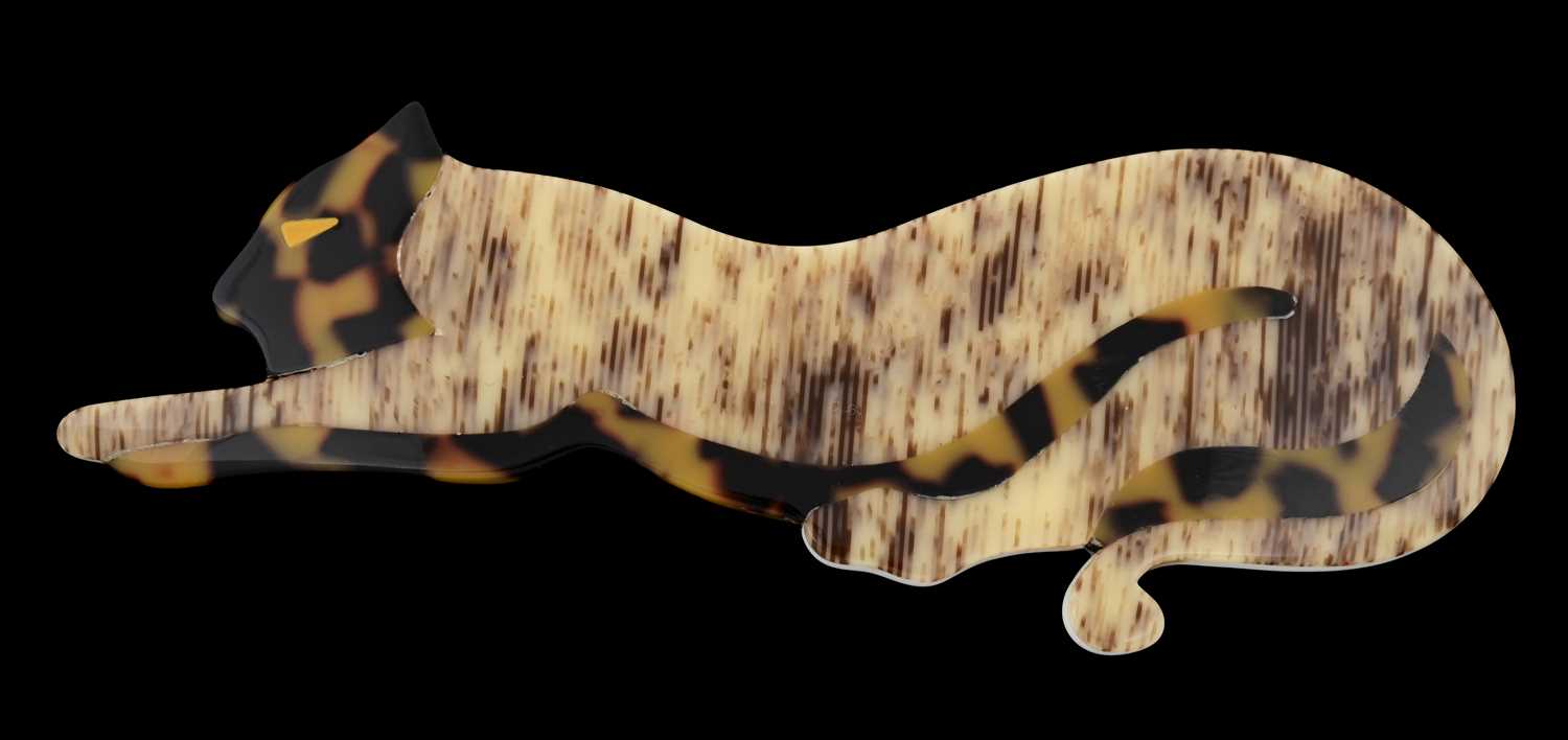 Lot 88 - Lea Stein, a celluloid cat brooch
