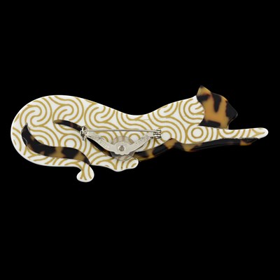 Lot 88 - Lea Stein, a celluloid cat brooch