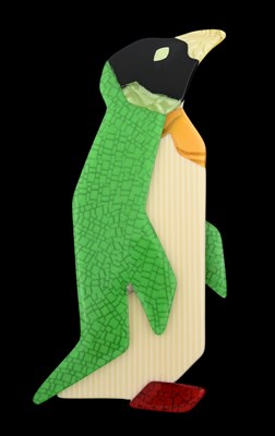 Lot 83 - Lea Stein, a celluloid penguin brooch