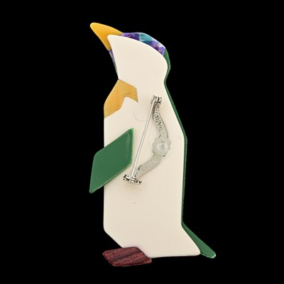 Lot 83 - Lea Stein, a celluloid penguin brooch