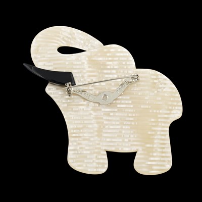 Lot 89 - Lea Stein, a celluloid elephant brooch, c. 1968-1980
