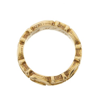 Lot 13 - A late 19th century 18ct gold scrolling band ring, signed Tiffany & Co.