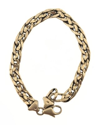 Lot 418 - A 9ct gold fancy-link chain bracelet