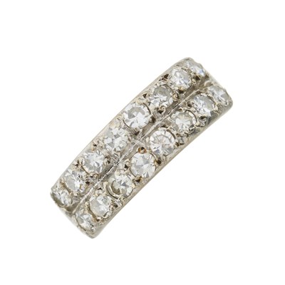 Lot 179 - A brilliant-cut diamond two row half eternity ring