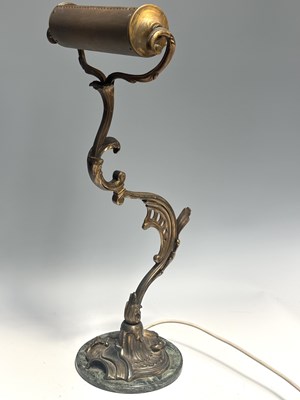 Lot 179 - A brass desk task light, early 20th Century,...