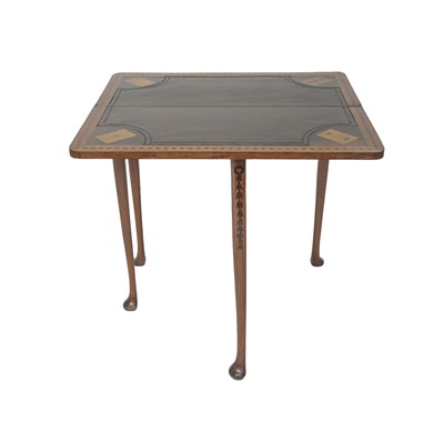 Lot 681 - A Dutch satinwood games table, 18th Century,...