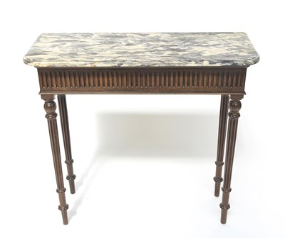 Lot 674 - A French mahogany console table, of Empire...