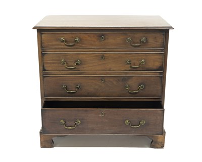 Lot 673 - A George III mahogany chest of drawers, circa...
