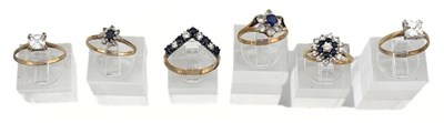 Lot 503 - Six gem set rings