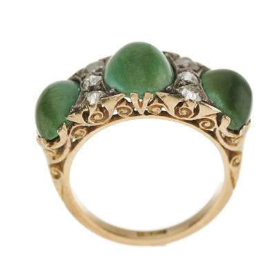 Lot 16 - A late Victorian 18ct gold turquoise and old-cut diamond ring