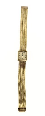 Lot 399 - A ladys 1960s 18ct gold Beuche Girod wrist watch