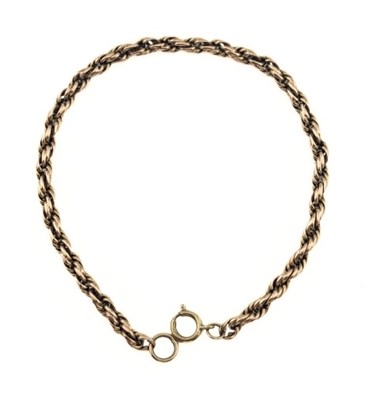 Lot 515 - A ropetwist-link chain bracelet