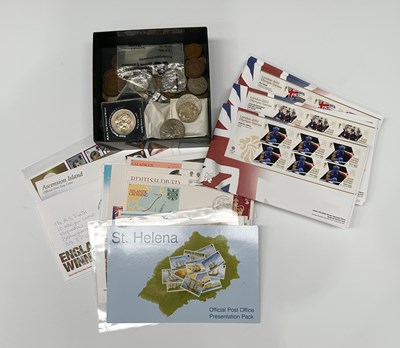 Lot 236 - A selection of stamps and coins