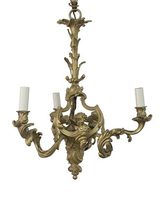 Lot 119 - A late 19th-century Rococo revival chandelier,...