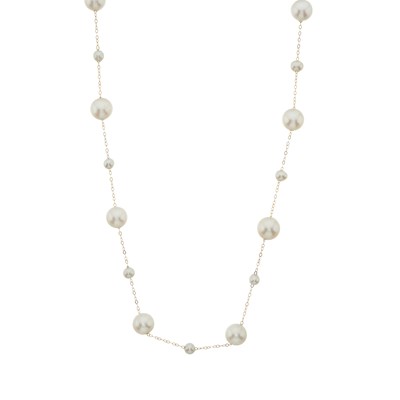 Lot 90 - A cultured pearl opera length necklace